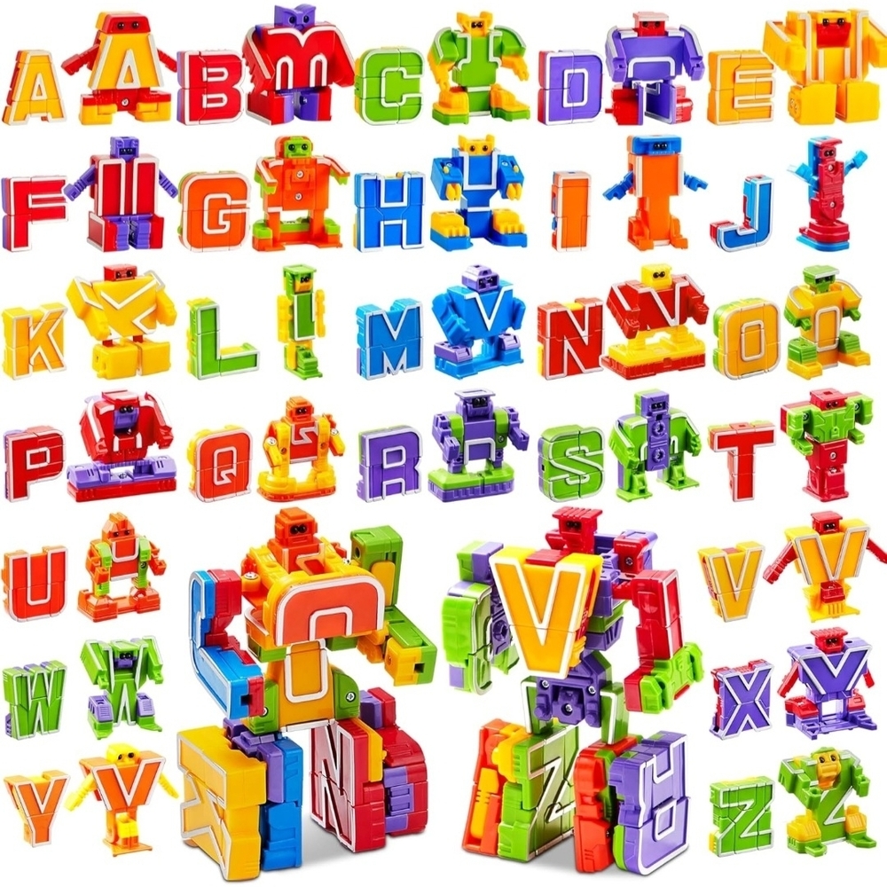 Alphabet Transforming Robot Toys for Kids